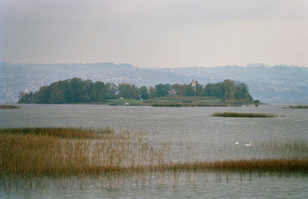 Ufenau on Lake Zurich. The island was donated to the monastery in 965 by Emperor Otto l.